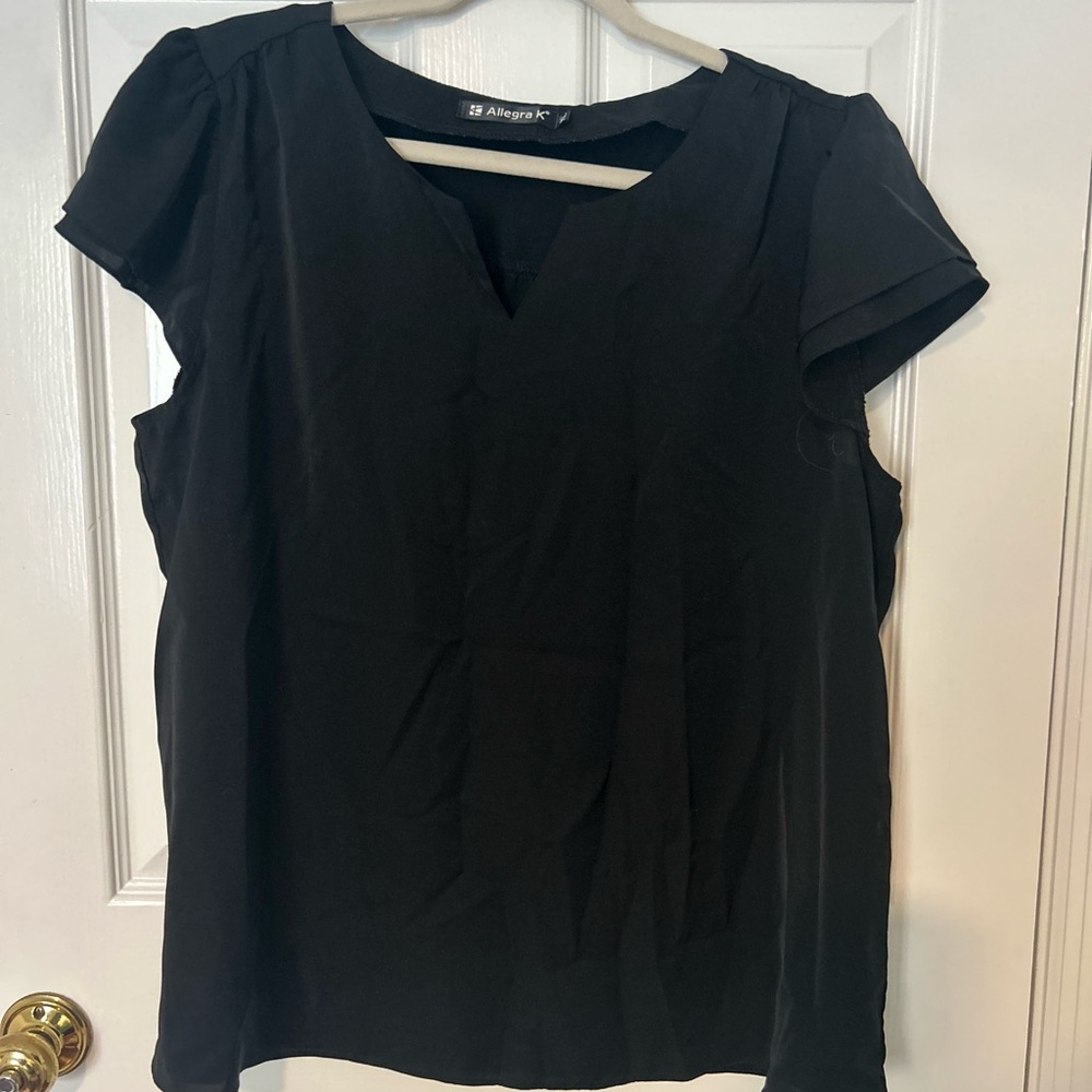 Allegra K Women's Elegant Black Blouse